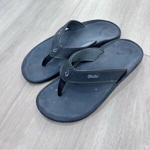 Olukai Men’s Ohana sandal flip flop black size 13 EUR 46